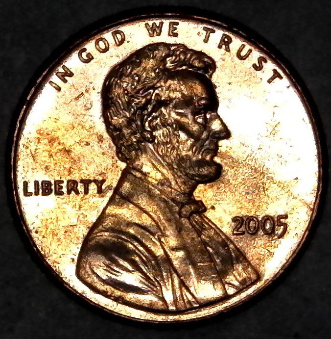 2005-P-Lincoln-Memorial-Cent-With-Nice-Column-Bar-DDR-Left-Side